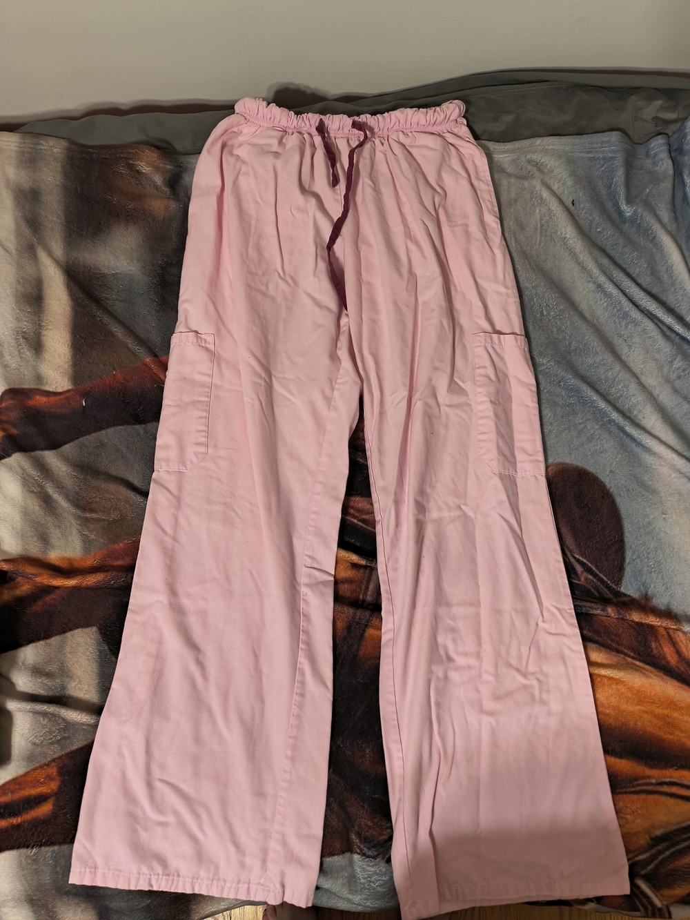 Medgear Light Pink Wide-Leg Scrub Pants